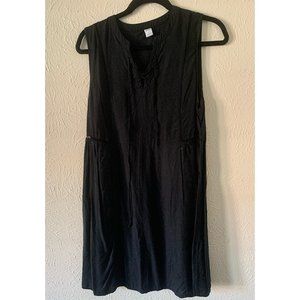 Black Old Navy Dress with Lace-Up Detail